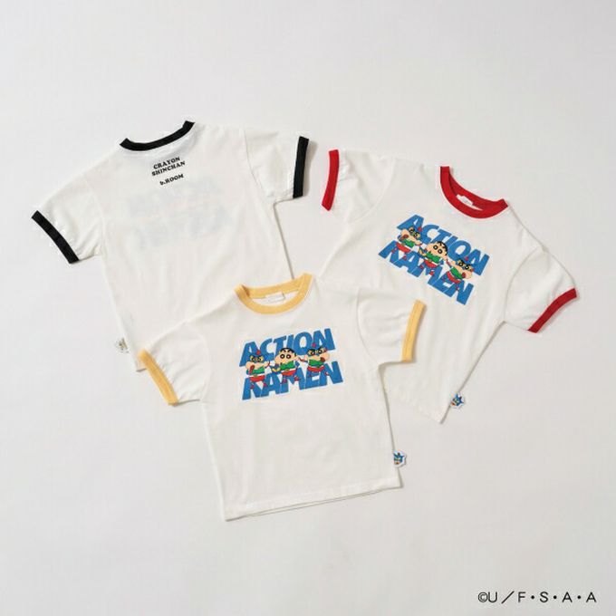 日本 b-ROOM - 聯名限定 短袖上衣-超人小新-黑