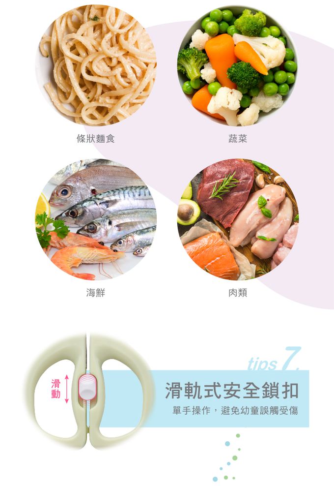 nac nac - 可拆式萬用食物剪-甜橙粉