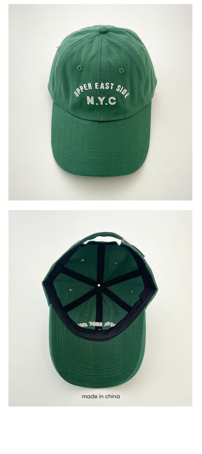 韓國 Soo&Soo - 美式經典復古老帽-N.Y.C-橘