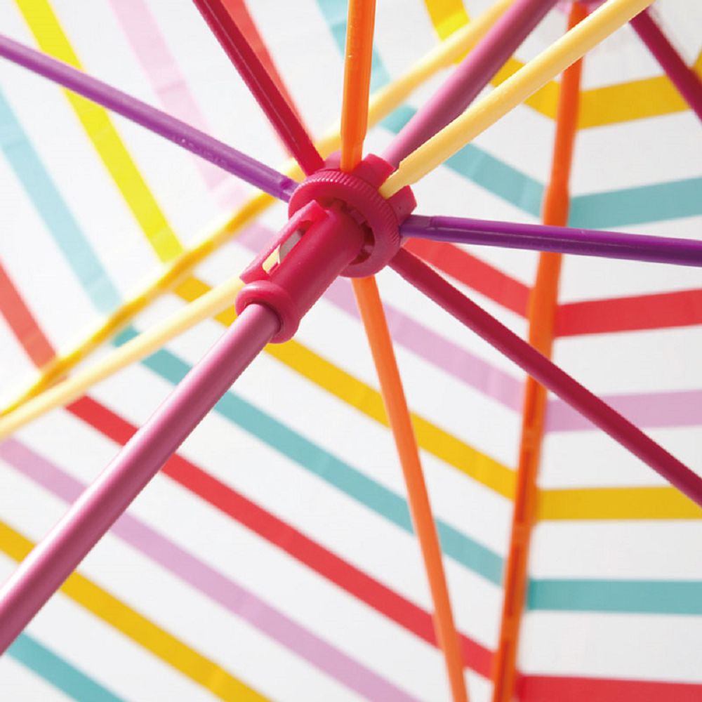 日本Caetla - Evereon 可替換式環保輕量傘-糖果條紋-糖果粉