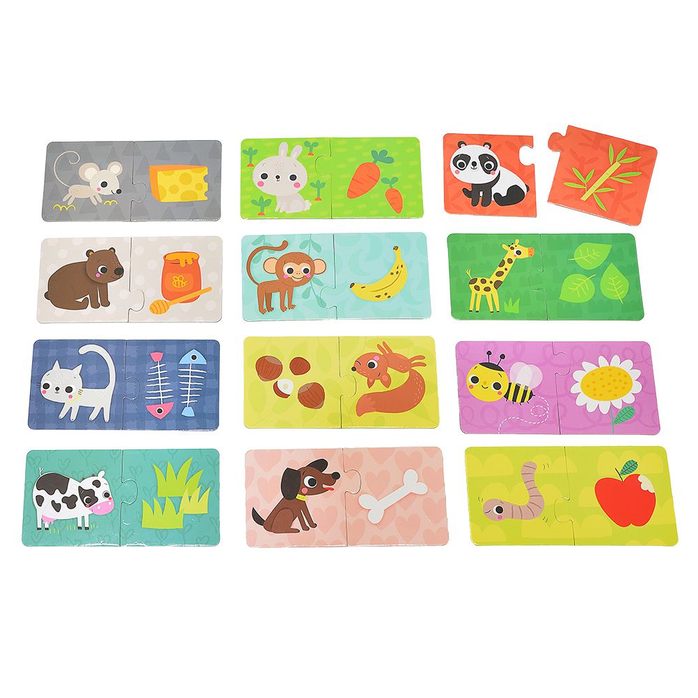 西班牙 APLI - 二分之一拼圖-動物食物