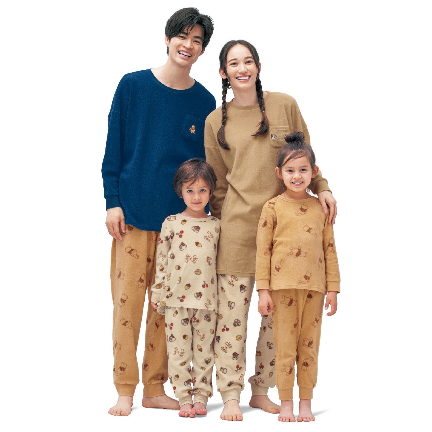 日本千趣會 - 迪士尼 柔軟長袖家居服-米奇-深灰x條紋