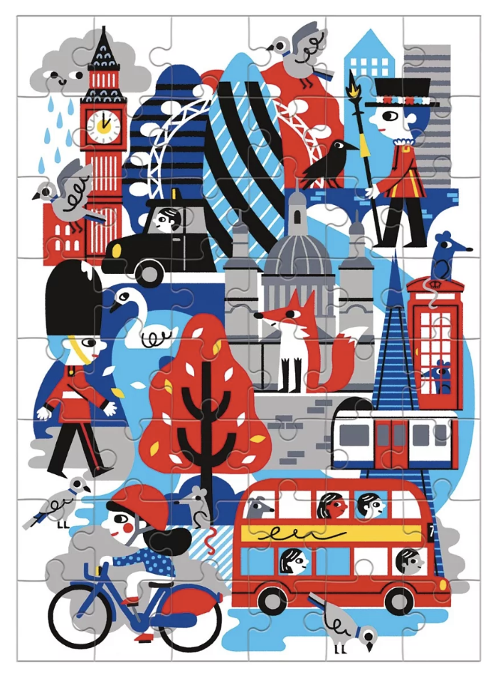 美國 mudpuppy - 迷你拼圖-倫敦-48片