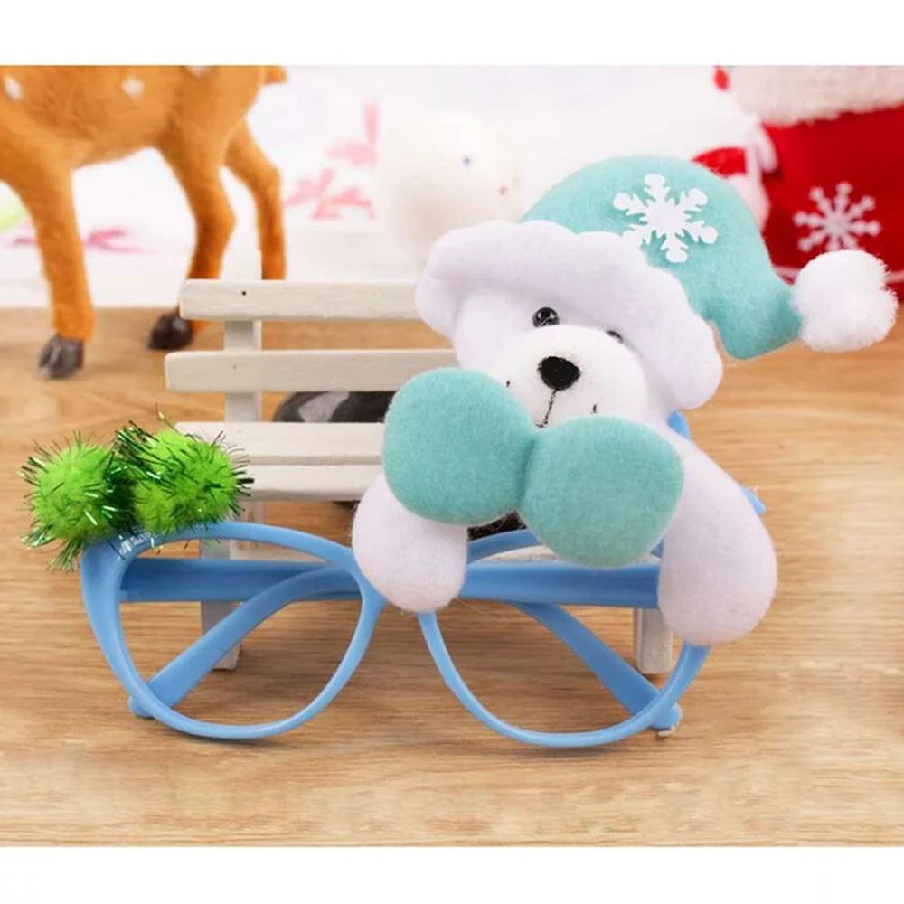 MODACore 摩達客 - 聖誕派對造型眼鏡-藍色白熊