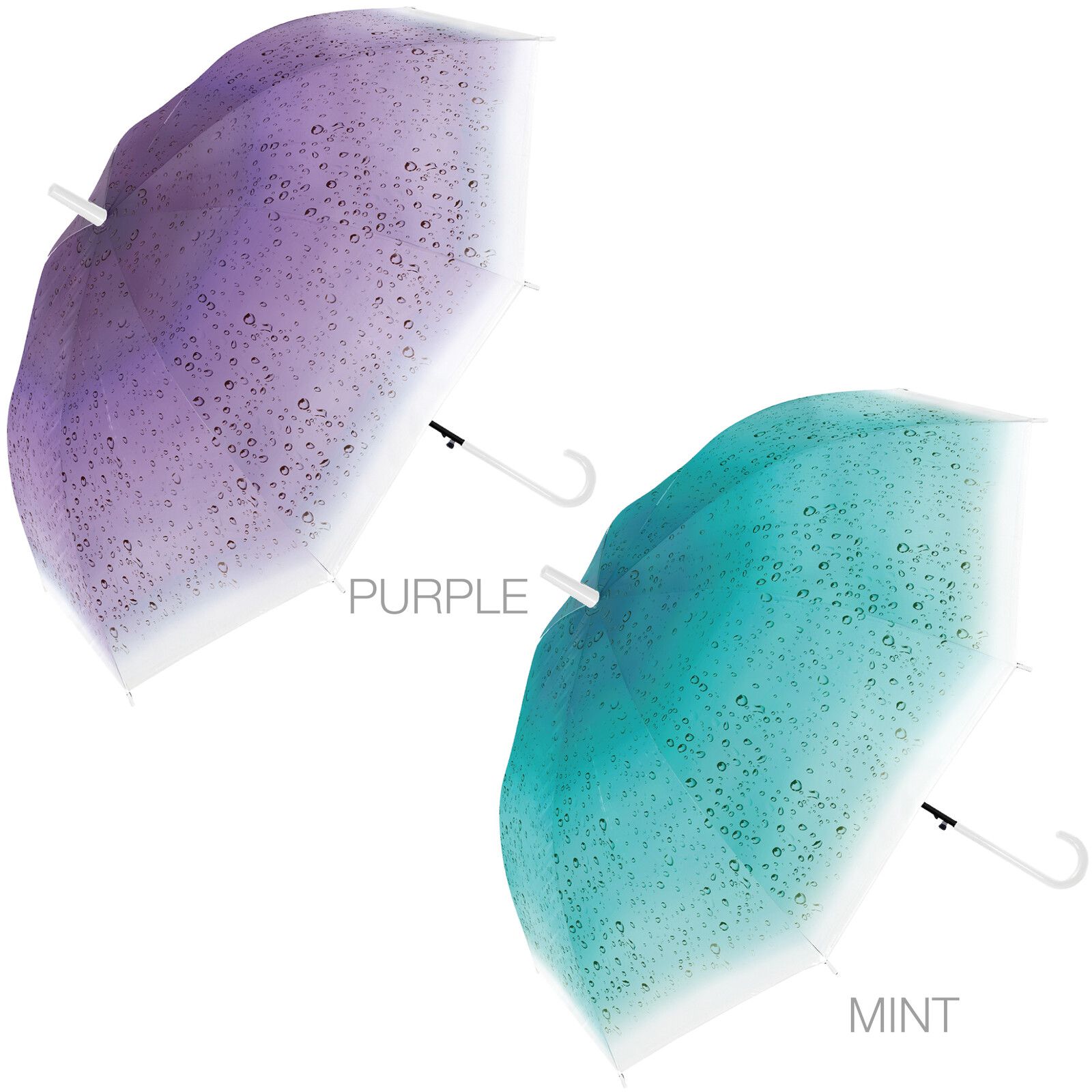 日本中谷 - [日雜推薦] 昭和咖啡店蘇打透明傘/雨傘-薄荷 (傘骨60cm)