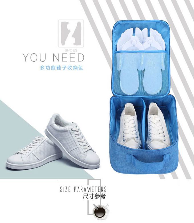 JB clothes - 旅行鞋子收納包 二入-灰色X2 (均碼)