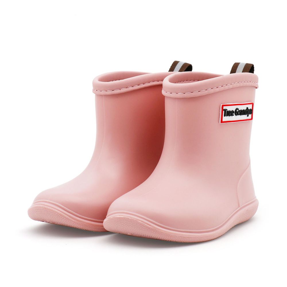 treegrandpa - 兒童素色雨鞋-粉色