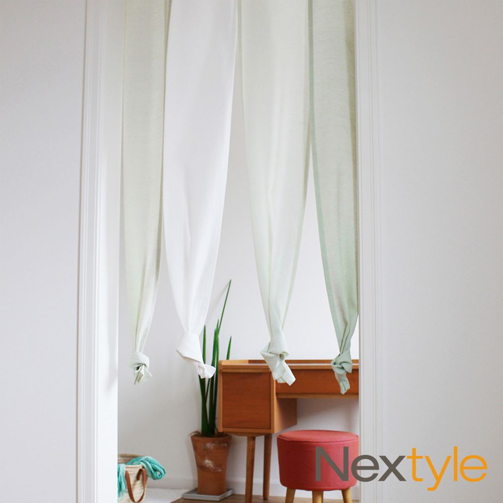 Nextyle - 神戶異國風四開式門簾-平和綠 (W85 cm x H170 cm)