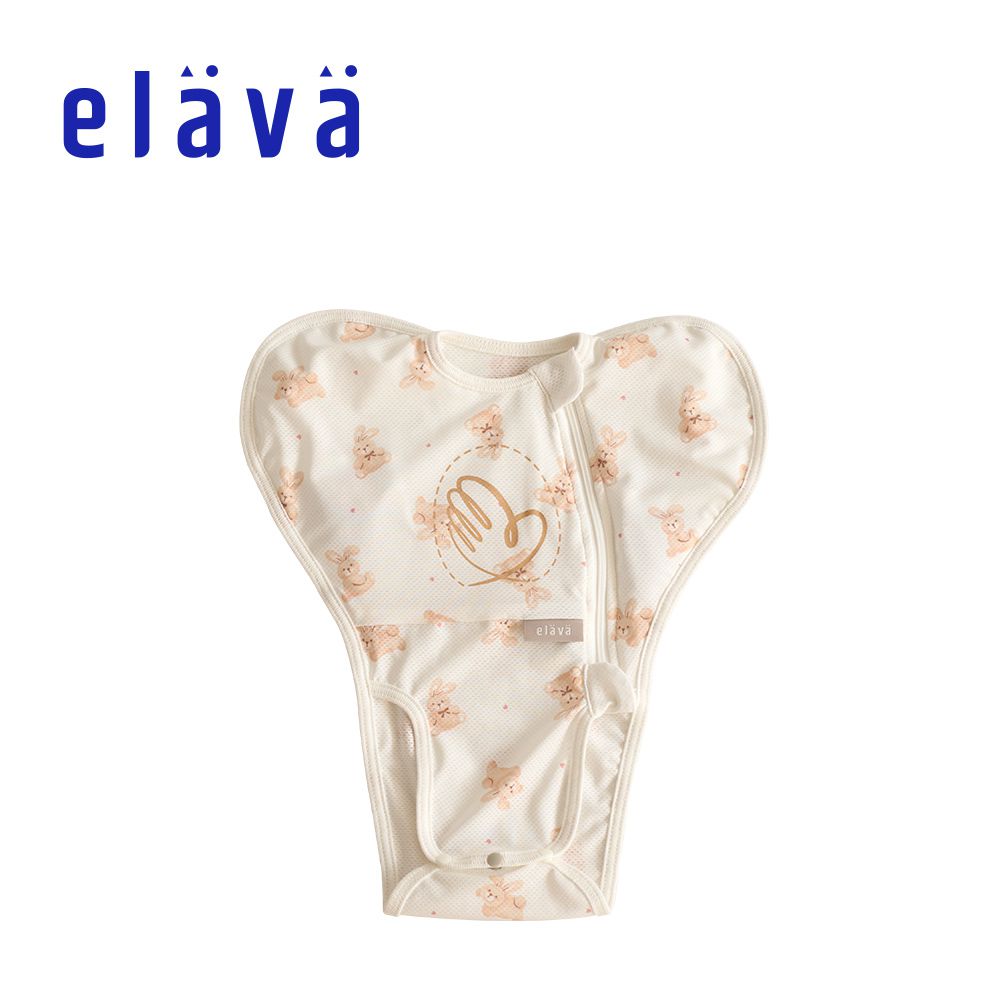 Elava - 韓國 嬰兒包屁式安撫包巾(附舒眠墊)-沁涼款-俏⽪兔