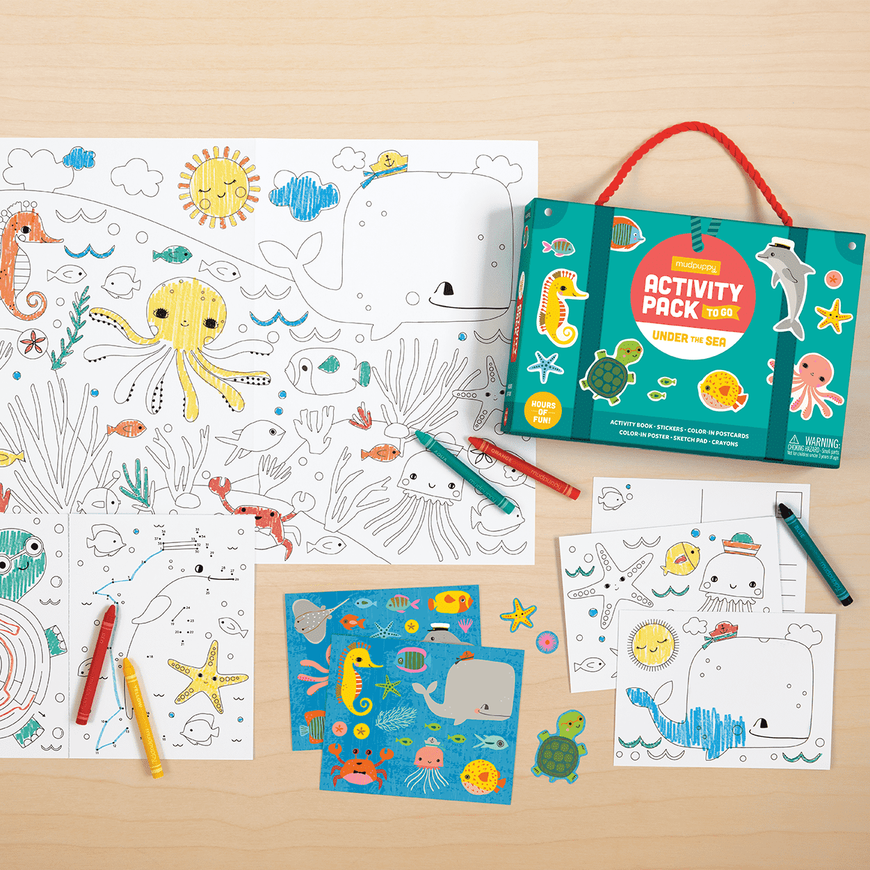 美國 mudpuppy - 隨身遊戲組-海底世界