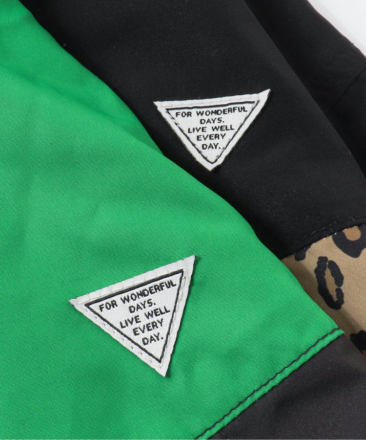 日本 BREEZE - 防潑水繽紛撞色連帽休閒外套-土耳其藍x棕