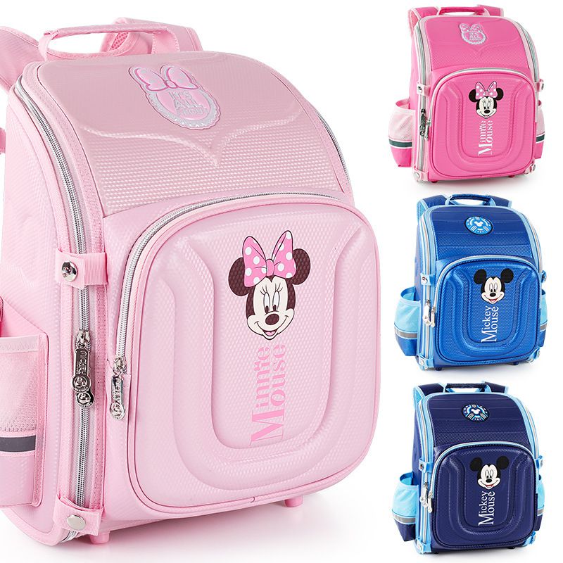 大容量箱式減壓書包-卡通人物米奇-深藍色 (建議身高110-135cm)