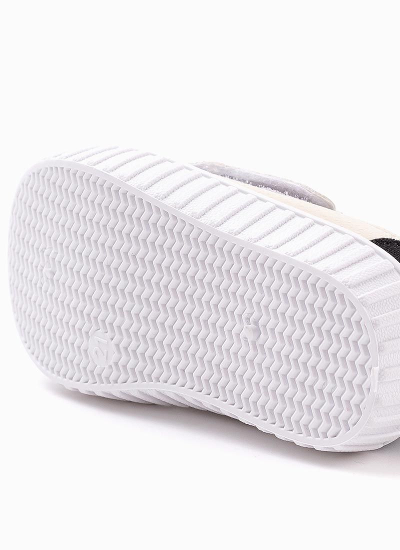 韓國 OZKIZ - 裝飾鞋帶魔鬼氈餅乾鞋-黑