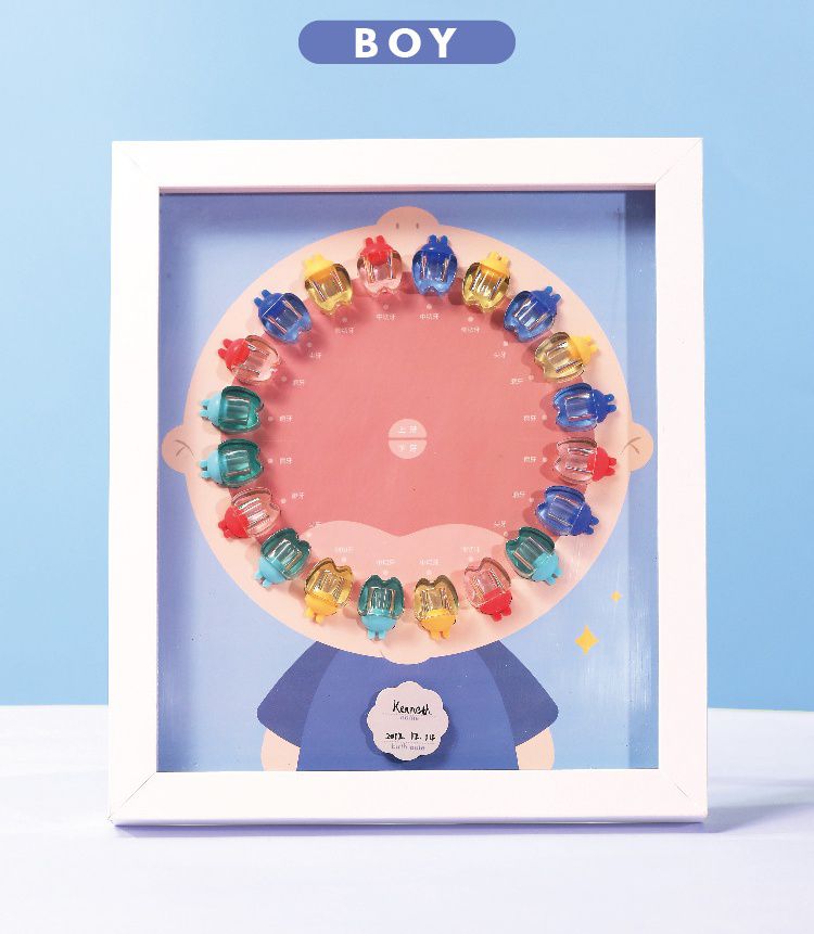 寶寶乳牙收藏盒-女生款-粉色 (27x23cm)