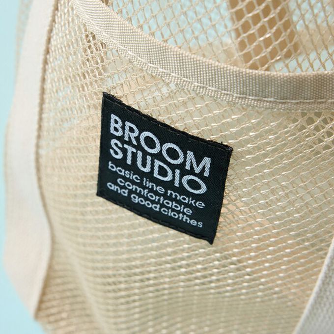 日本 b-ROOM - 網格圓筒沙灘包/玩水包-深藍 (33x22x22cm)