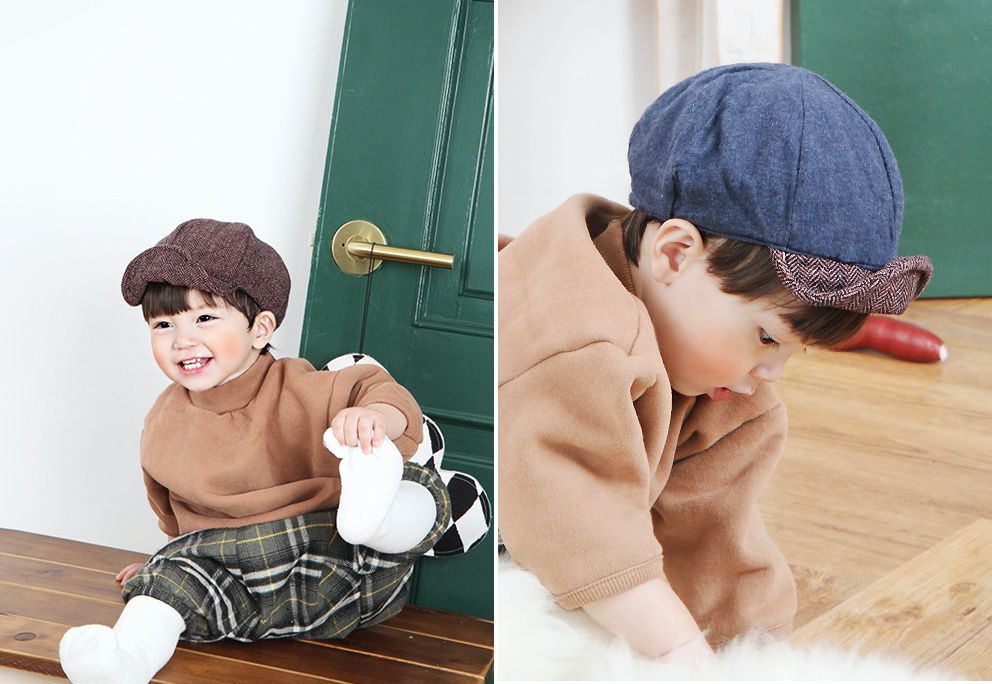 韓國 Babyblee - 紋路棒球帽-綠 (FREE)