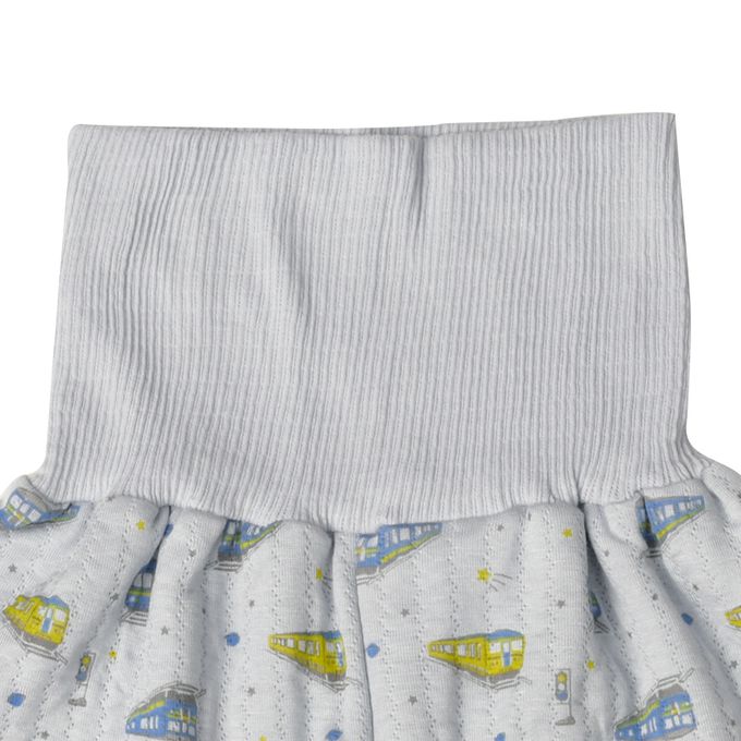 akachan honpo - 長袖家居服 穿衣練習-前開式 電車-藍色