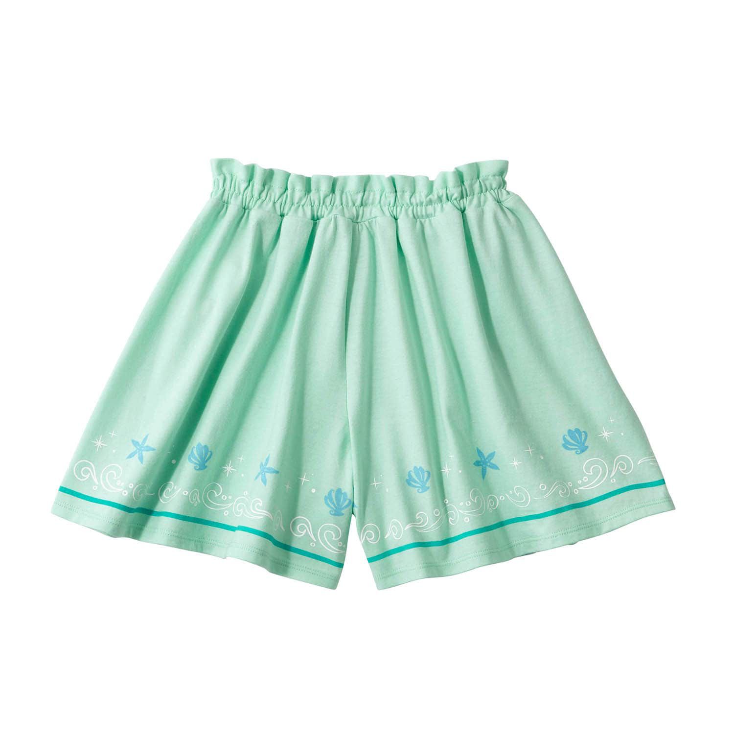 日本千趣會 - 迪士尼 顯瘦涼爽印花褲裙-小美人魚-薄荷綠