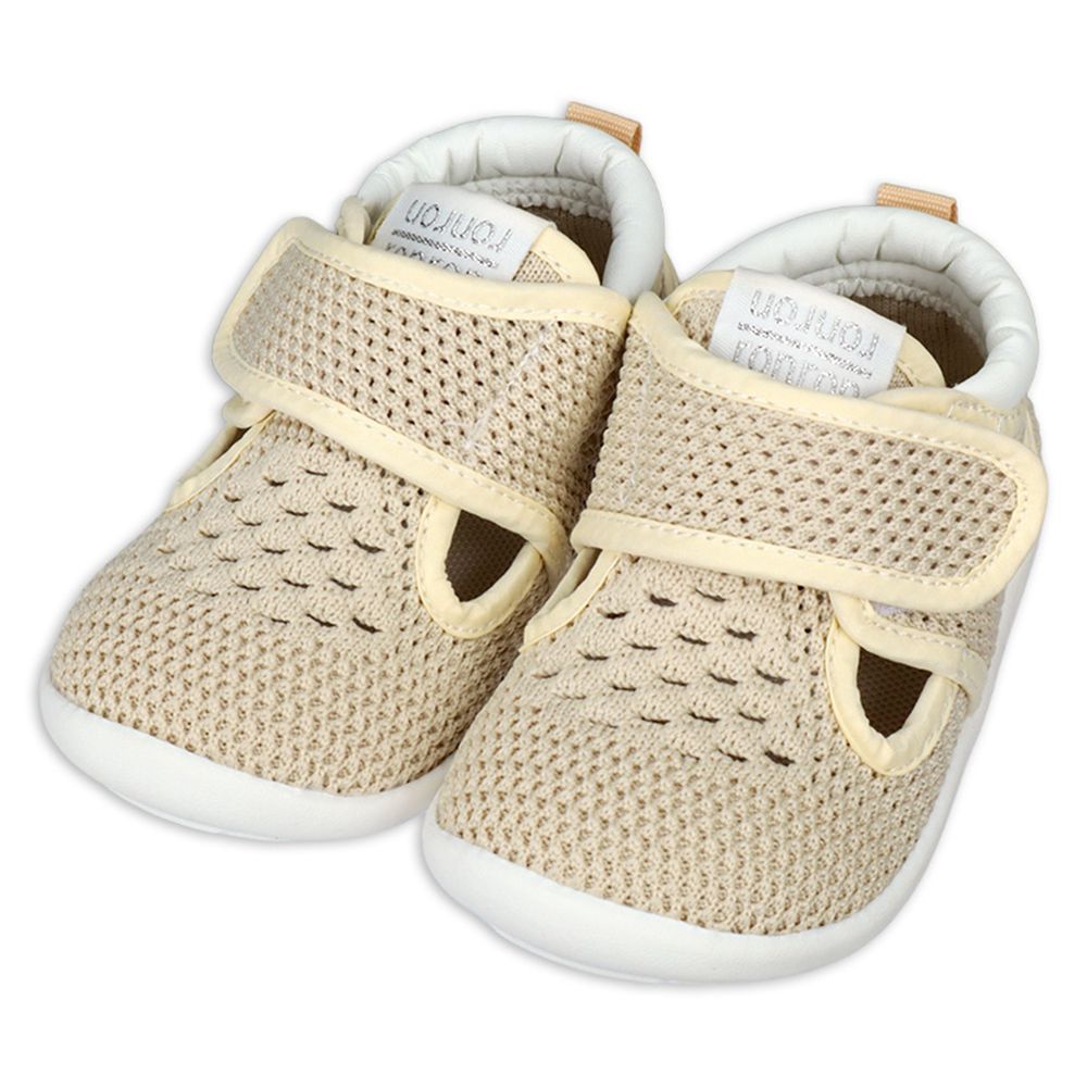 編織網眼鞋-淺卡其色