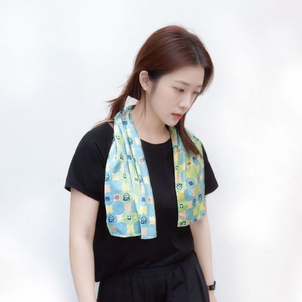 貝柔Po-Pi保佑冰涼巾-彌勒佛涼感巾-花色 (28 x 90 cm)