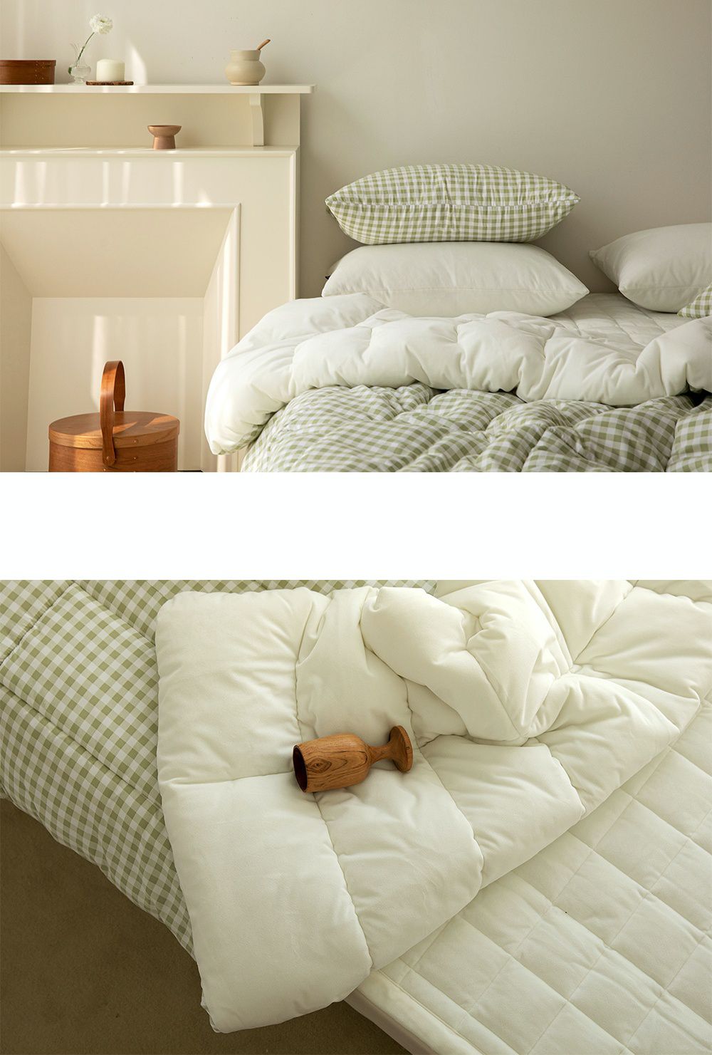 韓國 Maatila - 可水洗超細纖維桃皮感棉被(冬被)-綠茶果凍