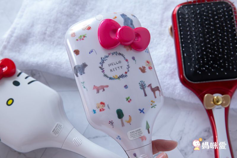 日本 KOIZUMI 小泉成器 - Hello Kitty 音波美髮梳-動物派對-KBE-G838 WE