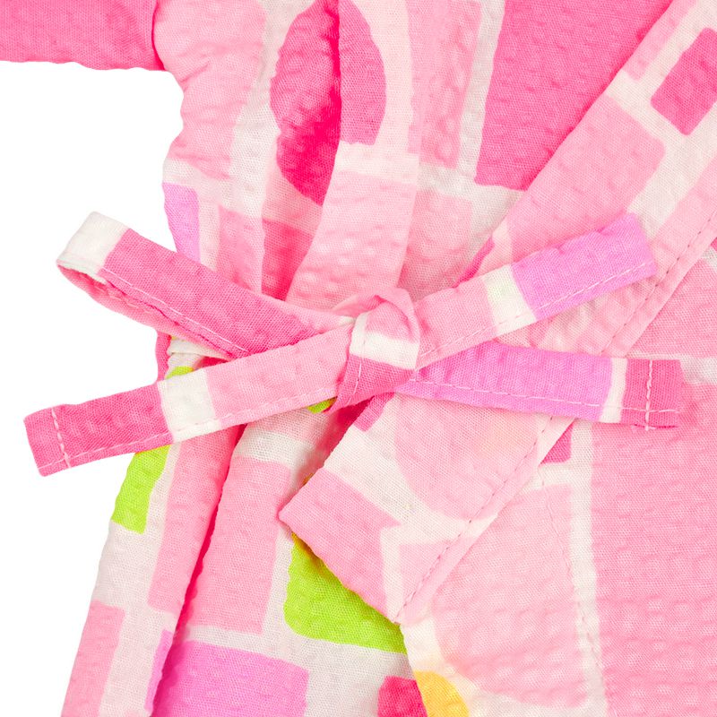 akachan honpo - 甚平包屁衣-幾何圖案-粉紅色