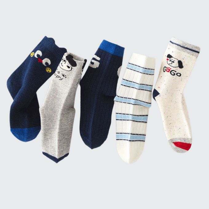卡通GoGo狗狗中筒棉襪