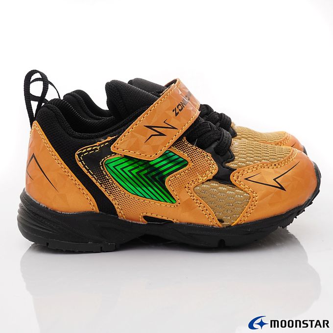 Moonstar日本月星 - 月星閃電電燈競速童鞋-ZB11123金(中小童段)-機能運動鞋-金