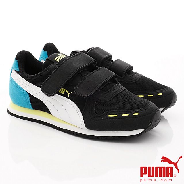 puma - 童鞋-雙絆帶運動鞋款(中小童段)-黑藍