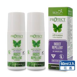 紐西蘭 Skin Technology Protect - 15%派卡瑞丁Picaridin 瑞斌6H長效防蚊滾珠瓶-花香-60ml*2