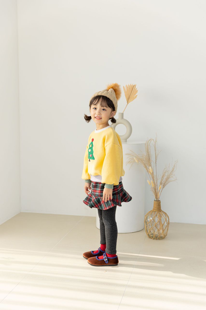 韓國 Orange Mom - 立體聖誕樹T-黃