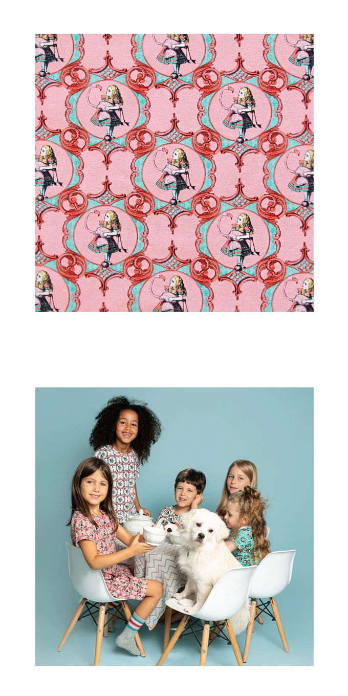 英國 SLEEP NO MORE - 100% 有機棉長袖連身裙-女孩與紅鶴