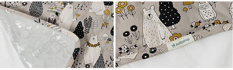 韓國 Jellypop - 全新微顆粒酷涼珠 100%純棉果凍床墊+獨家微顆粒果凍涼珠推車座墊-100%純棉酷涼墊-白熊愛旅行-米色