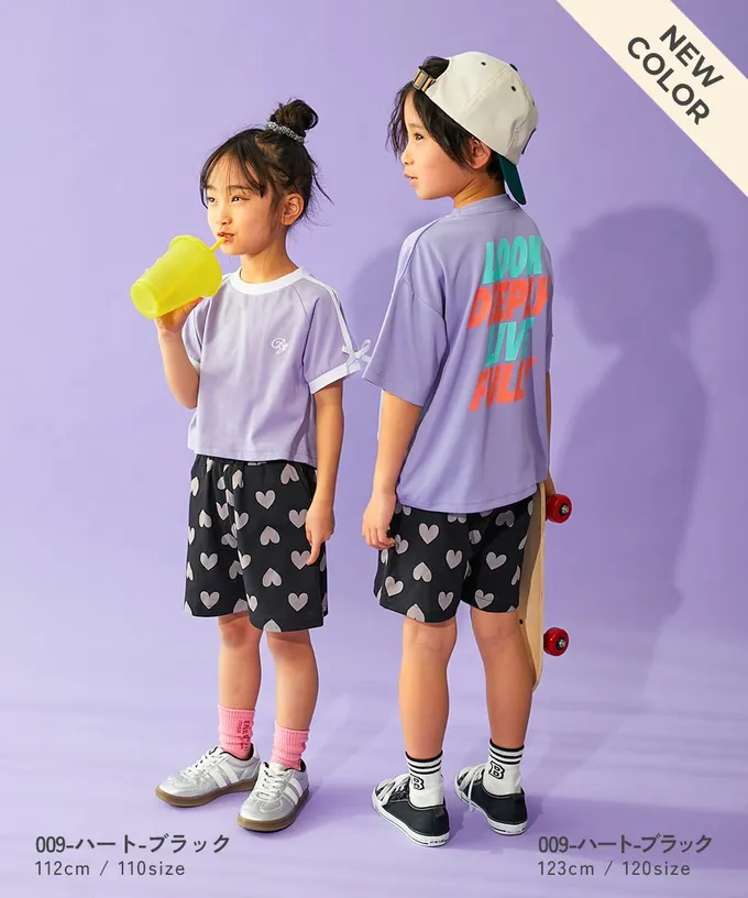 日本 devirock - 夏日印花純棉寬版短褲-斑點-摩卡