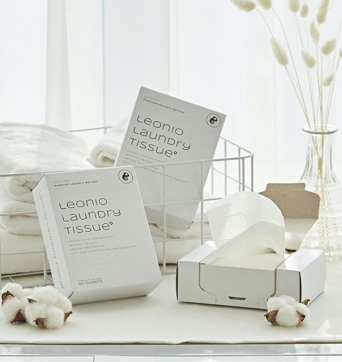 韓國 Leonio - (囤貨組)溫和洗淨衣物防護組-洗衣紙x3盒(180片)+防染色紙x3盒(120片)