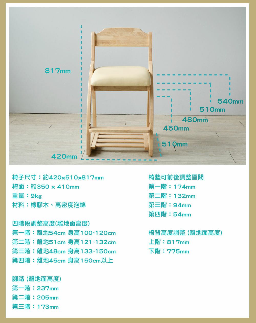 Man & Kids 寵小孩生活家居 - ∞無限成長書桌椅-層架用功款三件組