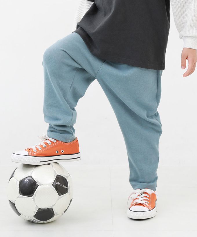 日本 devirock - 熱銷定番 超彈力寬鬆廓型長褲-淺灰藍