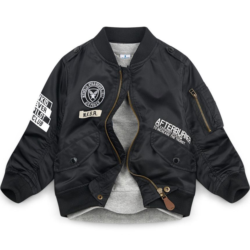 韓國 Jelispoon - 連帽帥氣飛行外套-黑