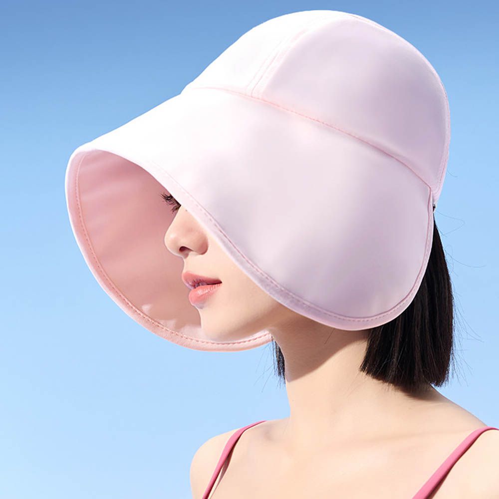 UPF50+涼感全臉防曬遮陽帽-粉色 (56-58cm)