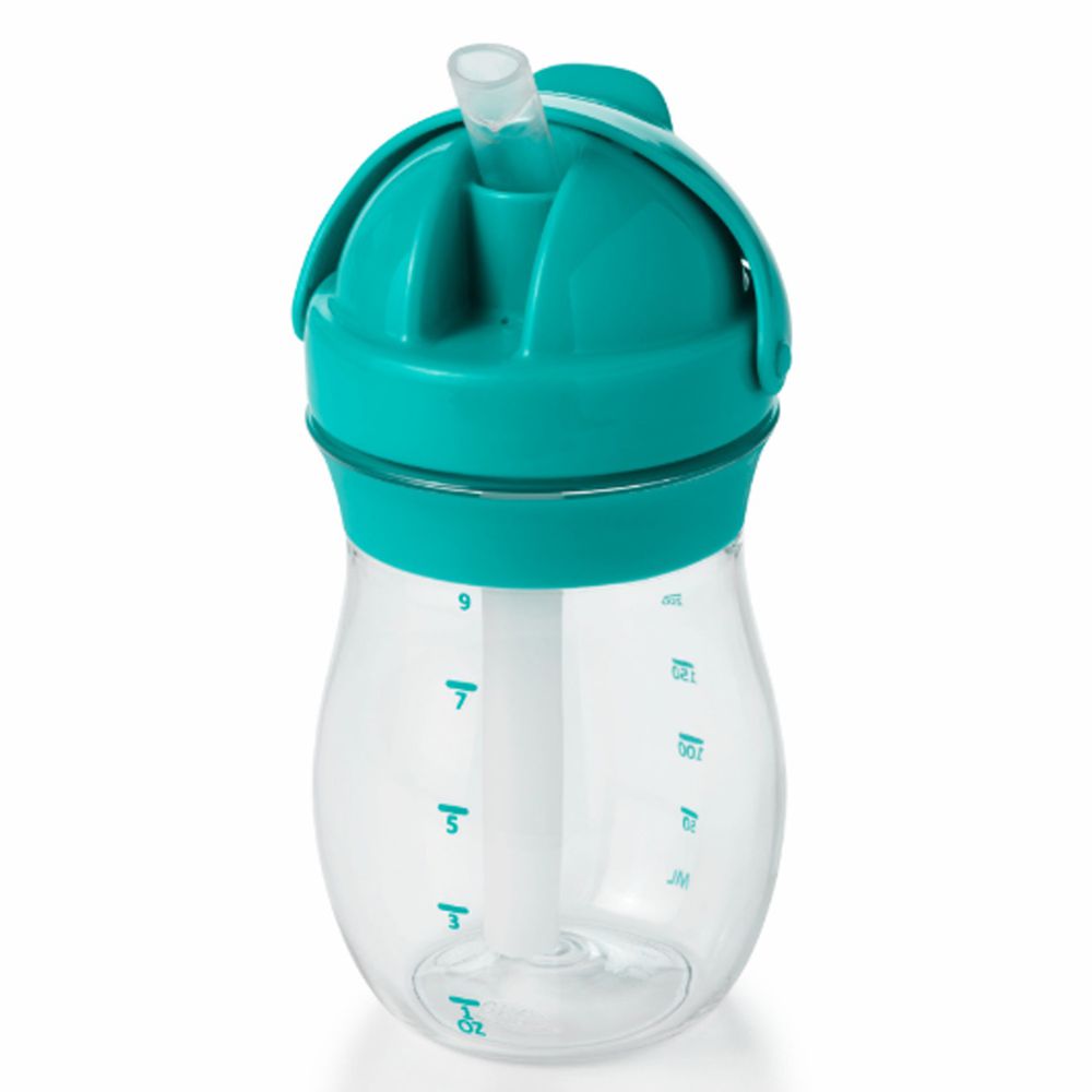 美國 OXO - OXO tot 寶寶啾吸管杯-靛藍綠 (250ml)