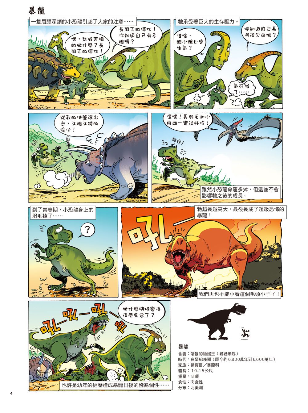 恐龍迷必備科普漫畫百科：Dinosaurs 爆笑恐龍漫畫1-4集