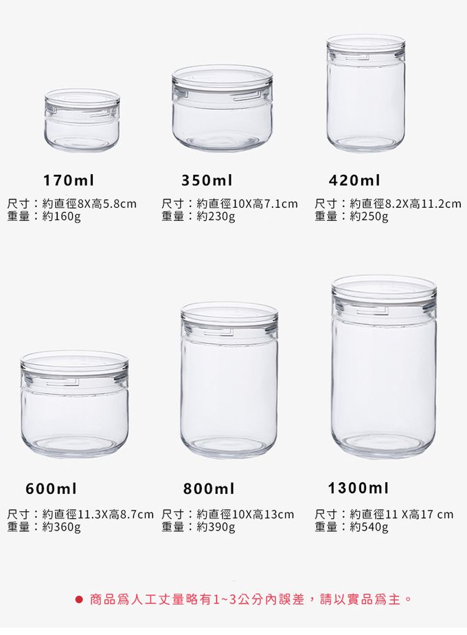 日本星硝SEISHO - 日本製 透明長型玻璃儲存罐420ML3入組