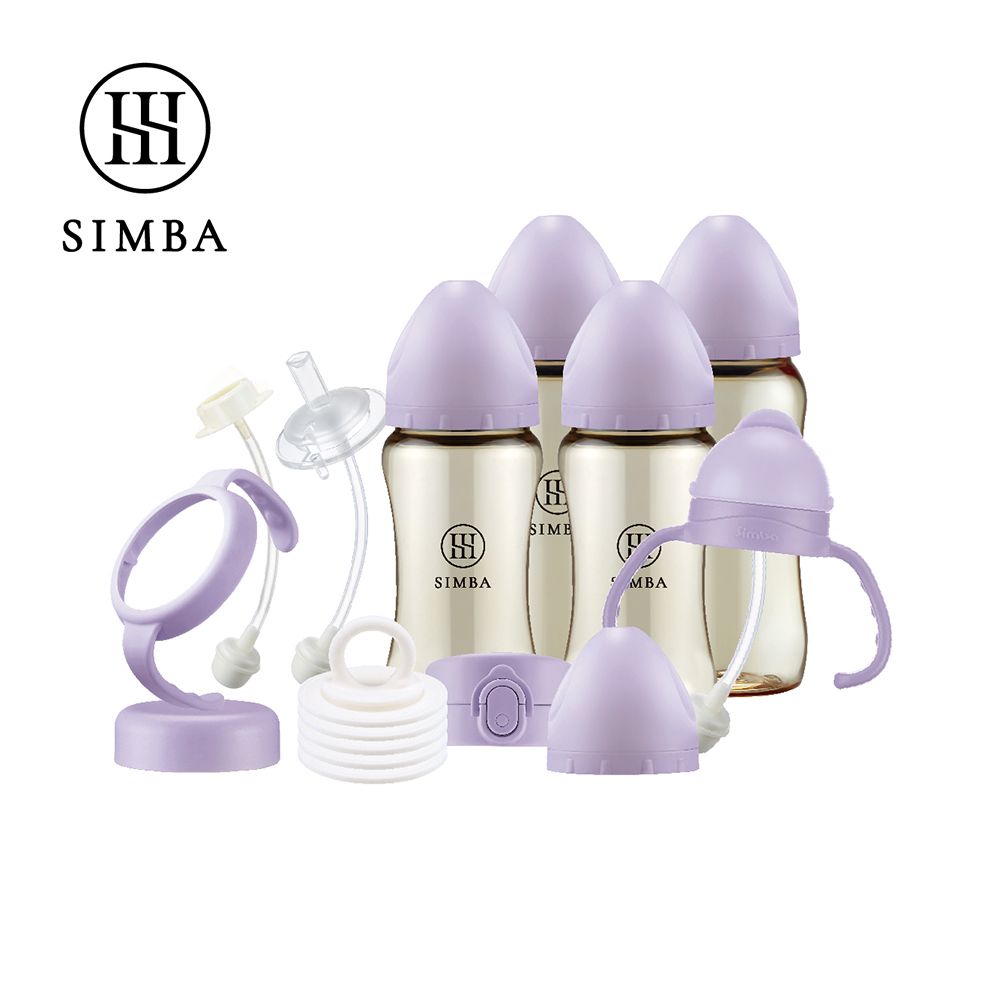 蘊蜜鉑金PPSU全方位頂級奶瓶全配組-紫芙