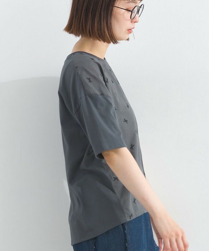 日本 Lupilien - 唯美刺繡舒適棉短袖上衣-星座-米白