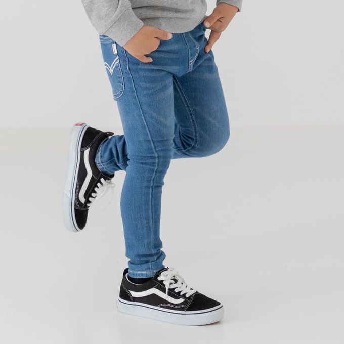 日本 Chil2 - EDWIN聯名 彈力合身牛仔褲-牛仔藍