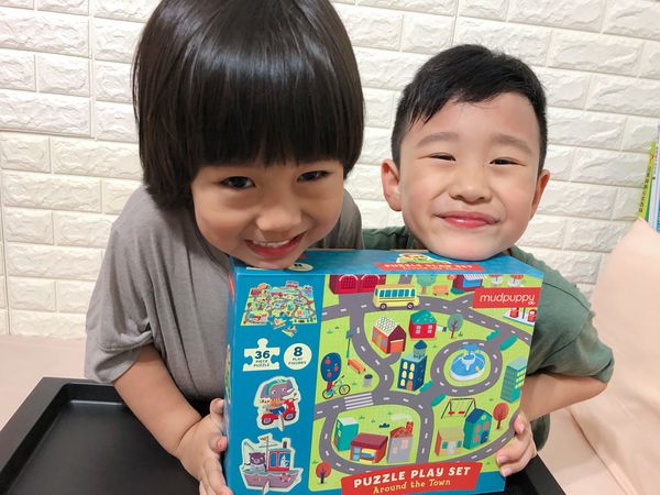 美國 mudpuppy - 觸感拼圖-威武恐龍-12片