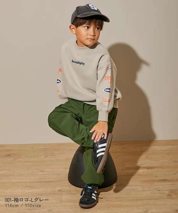 日本 devirock - 裏起毛個性印花大學T-堪薩斯州-灰