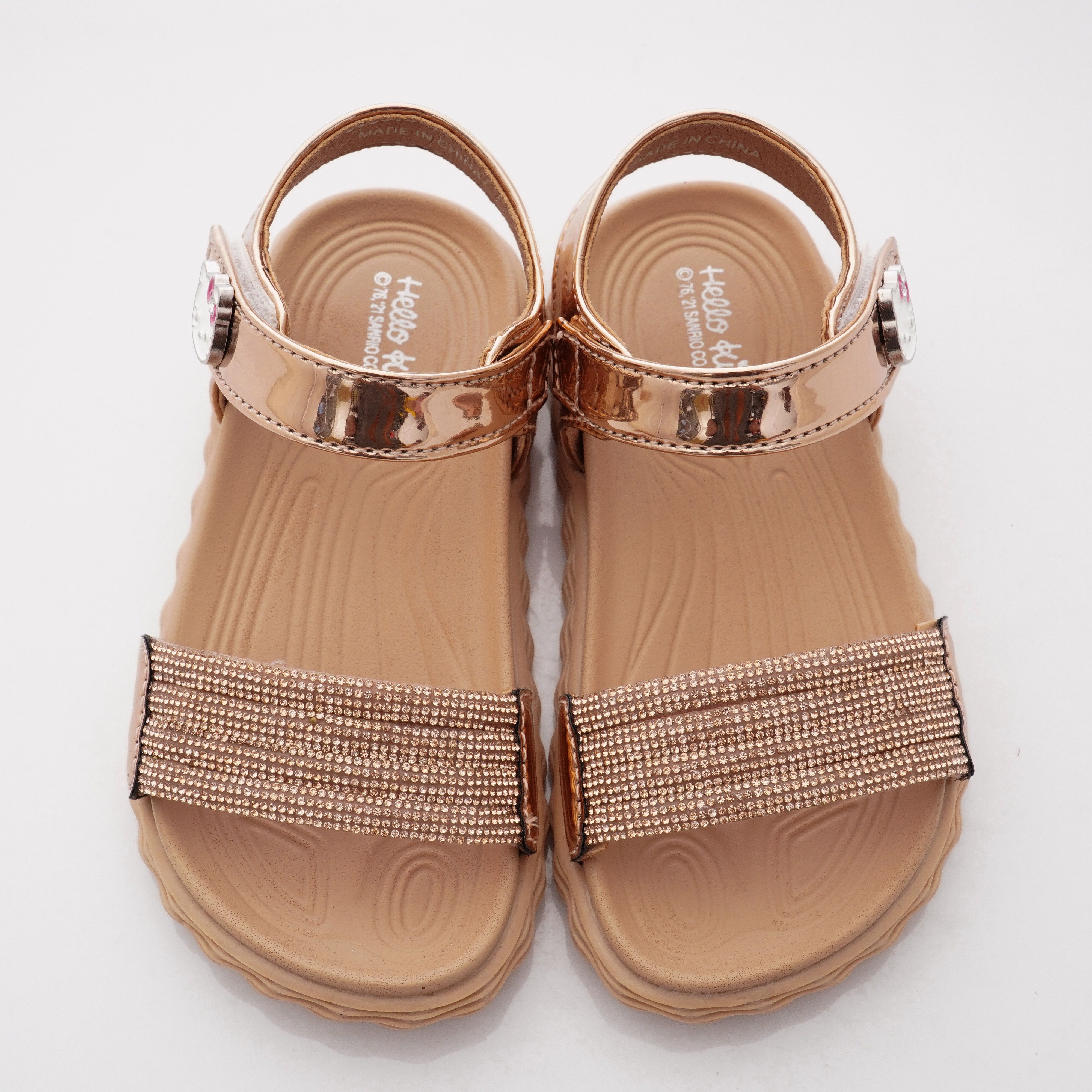 HELLO KITTY - 專櫃晶亮氣質涼鞋款(小童段)-金