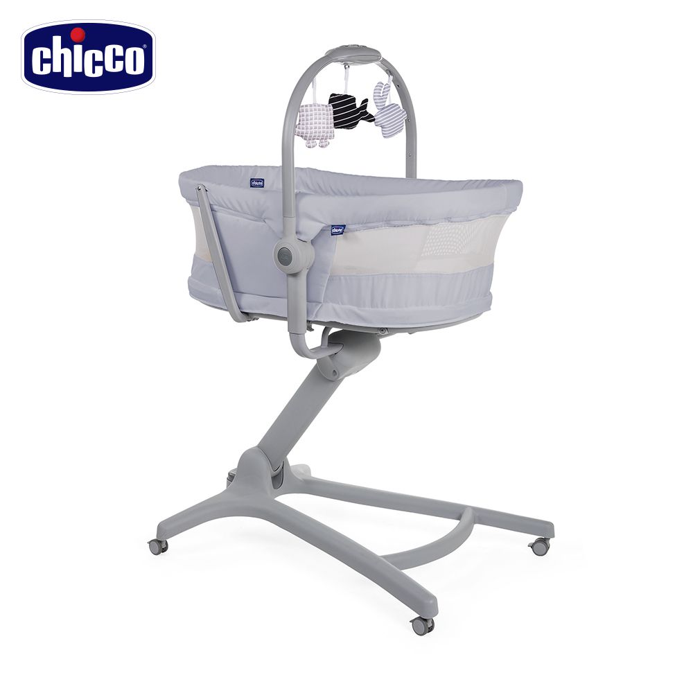 義大利 chicco - Baby Hug4合1餐椅嬰兒安撫床Air版-極簡灰